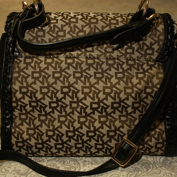 DKNY monogram flip lock satchel - Picture 7 of 7